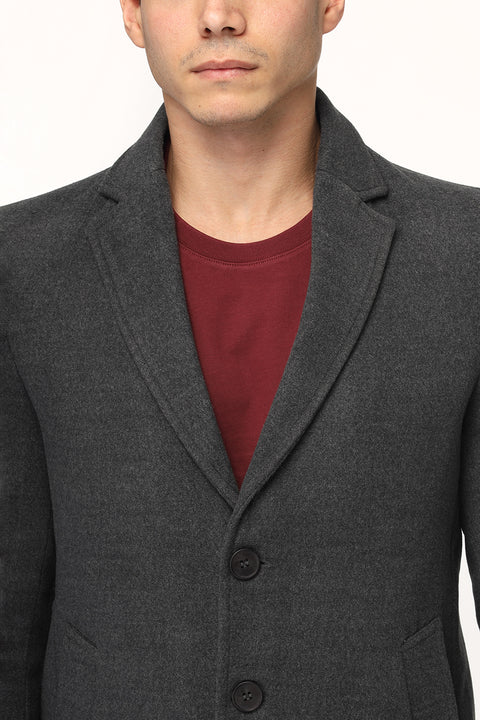Regular Fit Coat Gray
