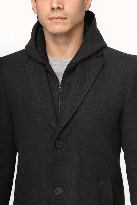 Regular Fit Coat Dark Gray
