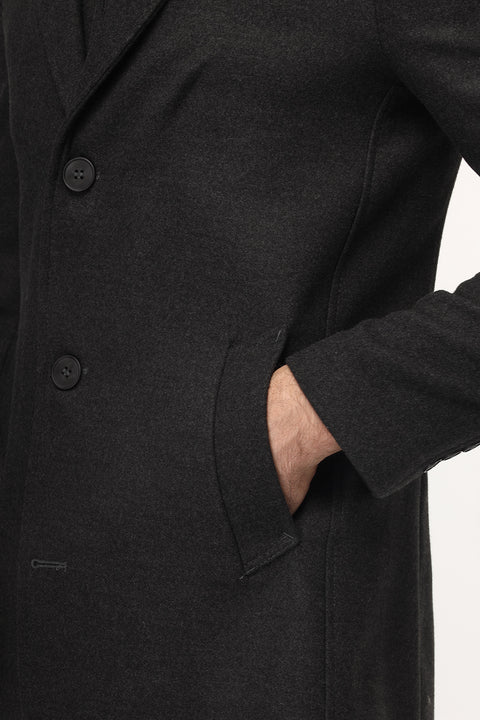 Regular Fit Coat Dark Gray
