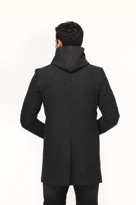 Regular Fit Coat Dark Gray