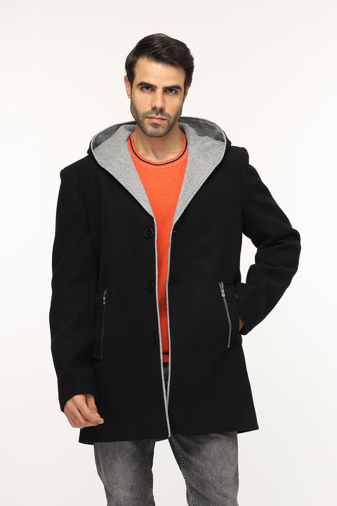 Regular Fit Coat Black