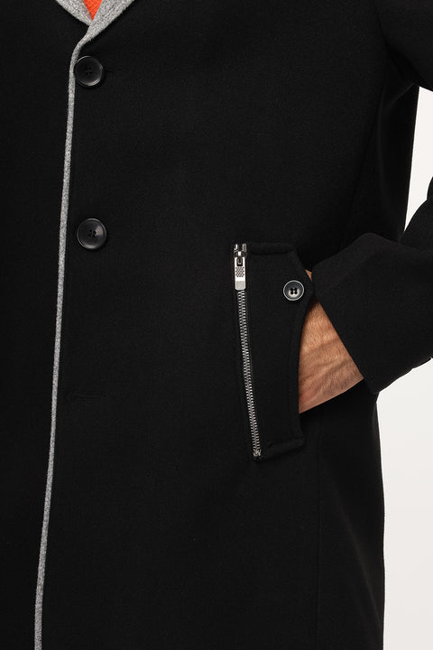 Regular Fit Coat Black