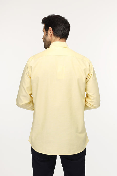 New Fit Shirt Oxford Yellow 100% Cotton