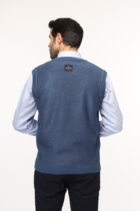 Regular Fit Gilet Blue