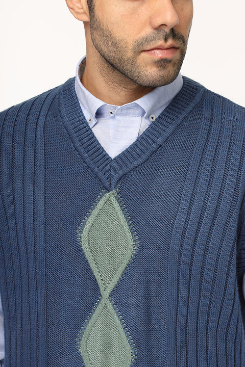 Regular Fit Gilet Blue