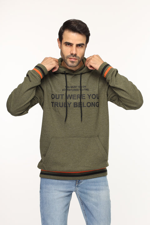Regular Fit Sweat Shirt Green
