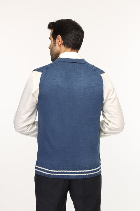 Regular Fit Gilet Blue