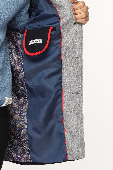 Regular Fit Coat Dark Blue