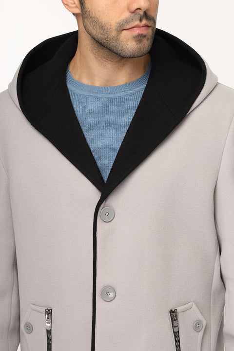 Regular Fit Coat Gray