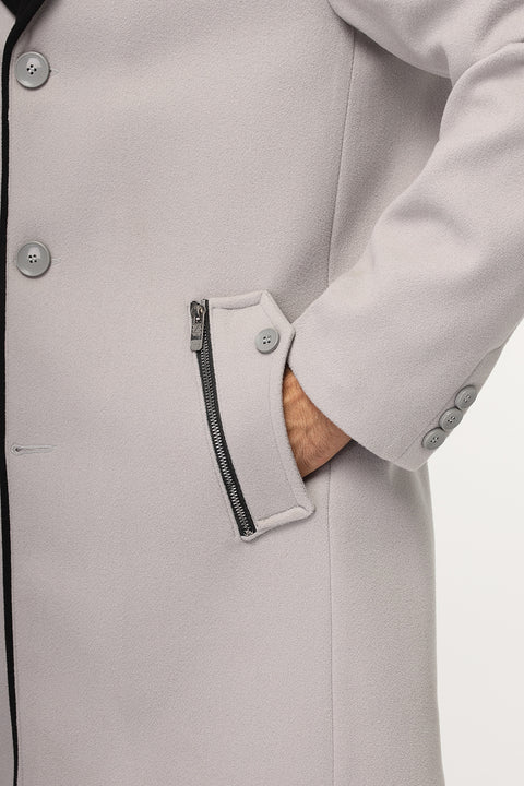 Regular Fit Coat Gray