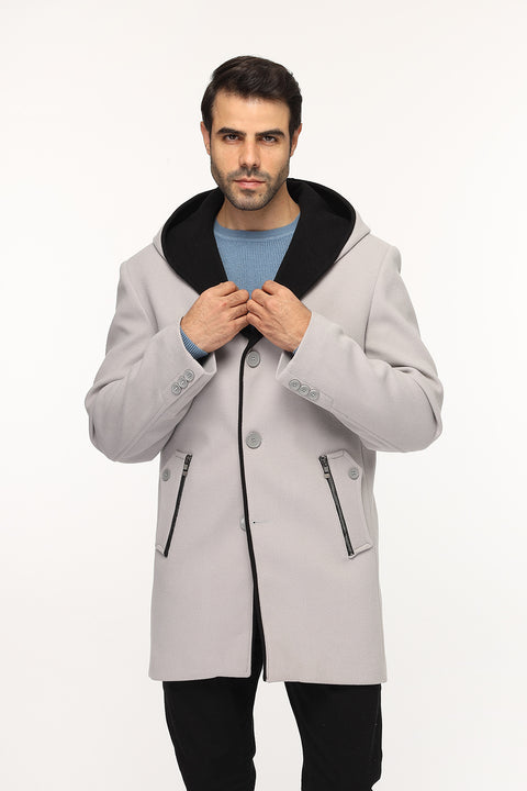 Regular Fit Coat Gray