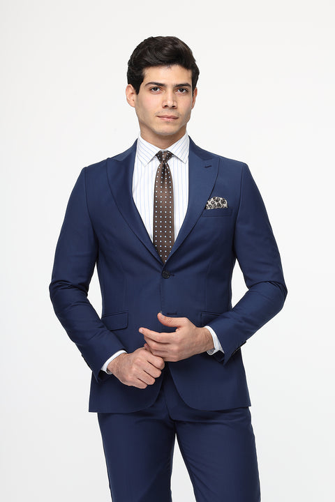 Slim Straight Fit Suit Dark Blue