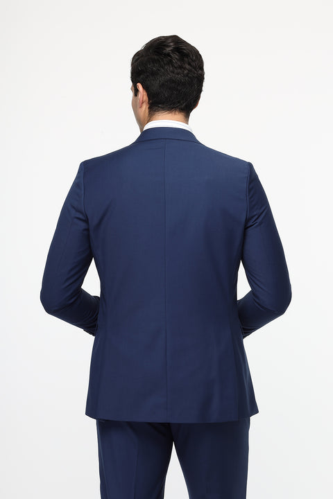 Slim Straight Fit Suit Dark Blue