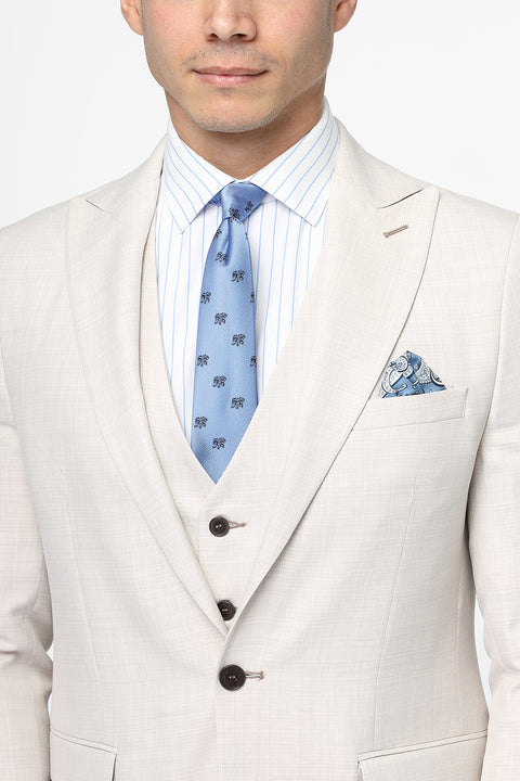 Slim Fit Suit Beige
