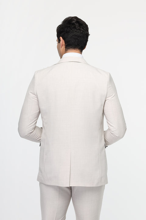 Slim Fit Suit Beige