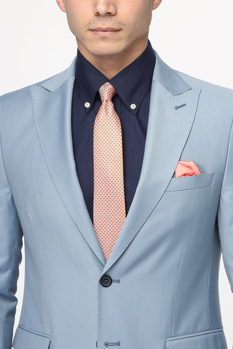 Slim Straight Fit Suit Light Blue