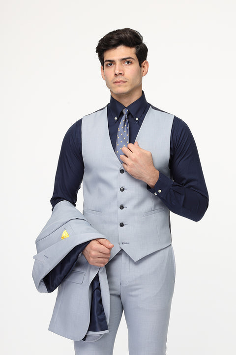 Slim Fit Suit Light Blue