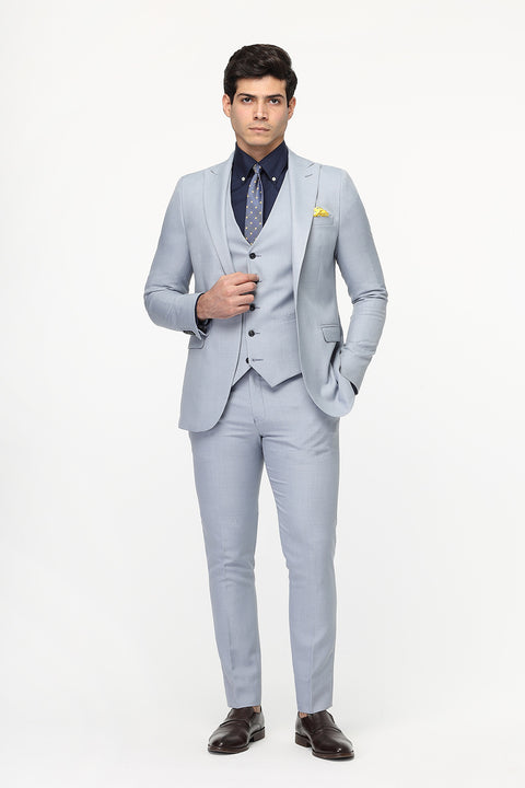 Slim Fit Suit Light Blue