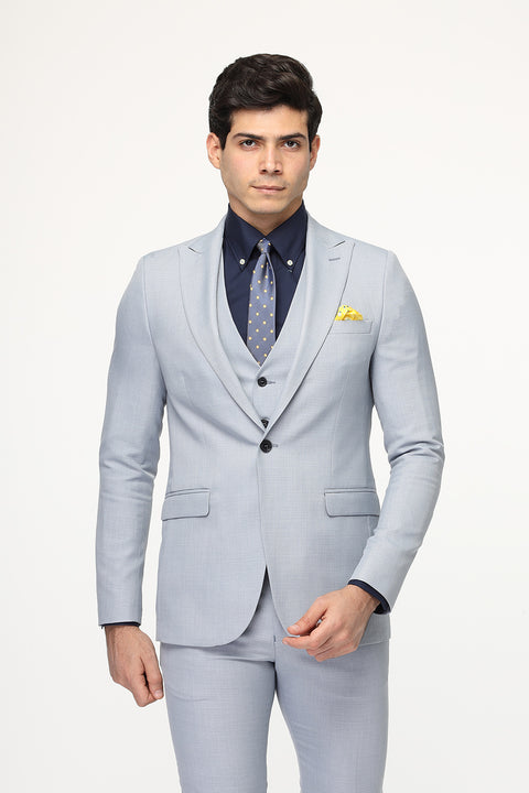 Slim Fit Suit Light Blue