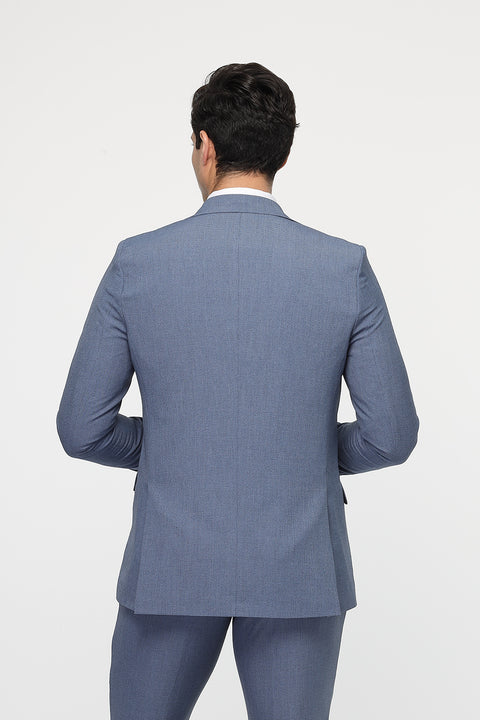 Slim Straight Fit Suit Blue