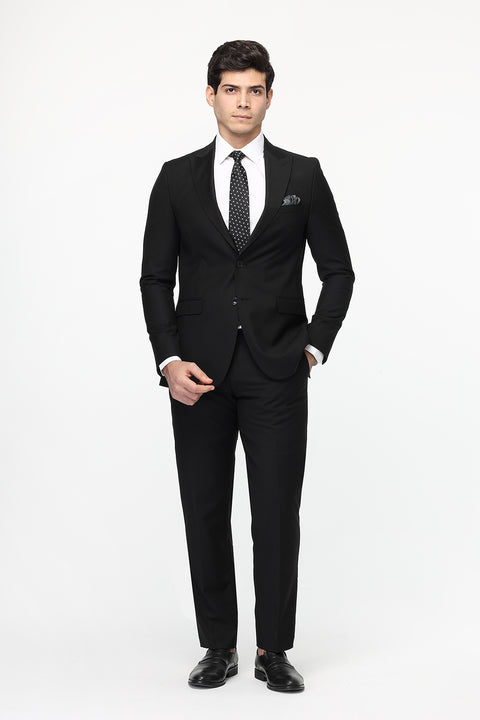 Slim Straight Fit Suit Black