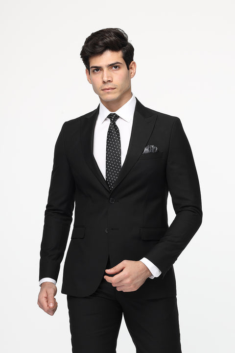 Slim Straight Fit Suit Black