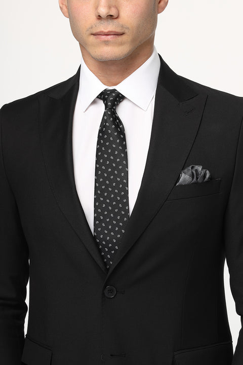 Slim Straight Fit Suit Black