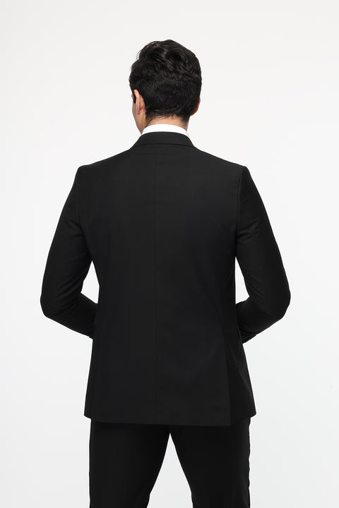 Slim Straight Fit Suit Black