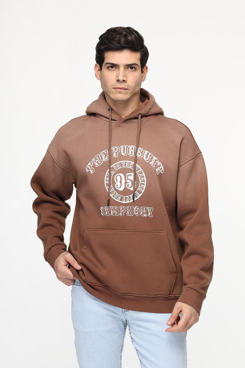 Over Size Sweat Shirt Brown