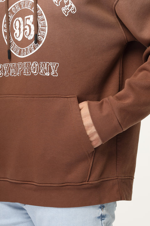Over Size Sweat Shirt Brown