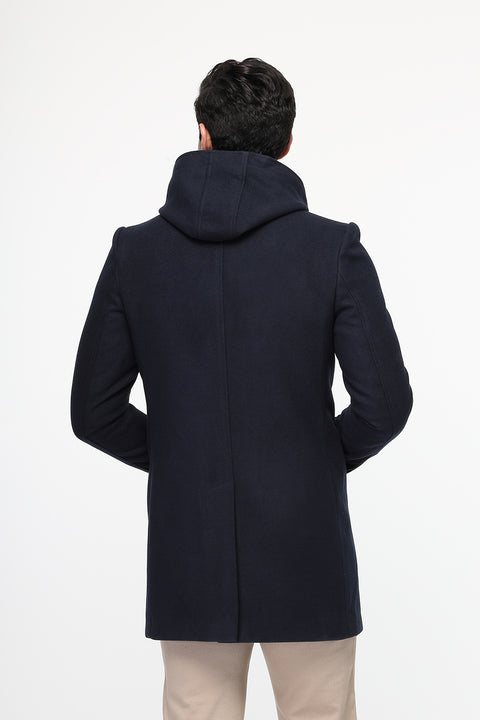 Regular Fit Coat Dark Blue