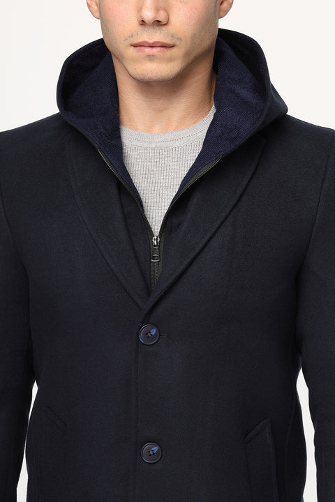 Regular Fit Coat Dark Blue