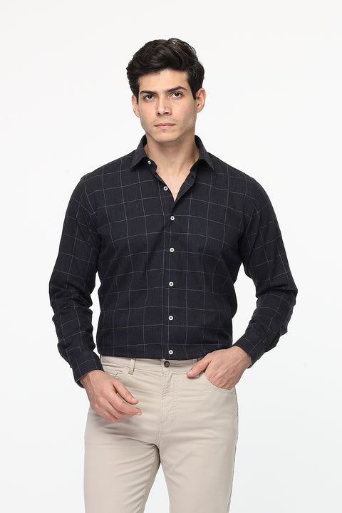 Regular Fit Shirt Dark Blue