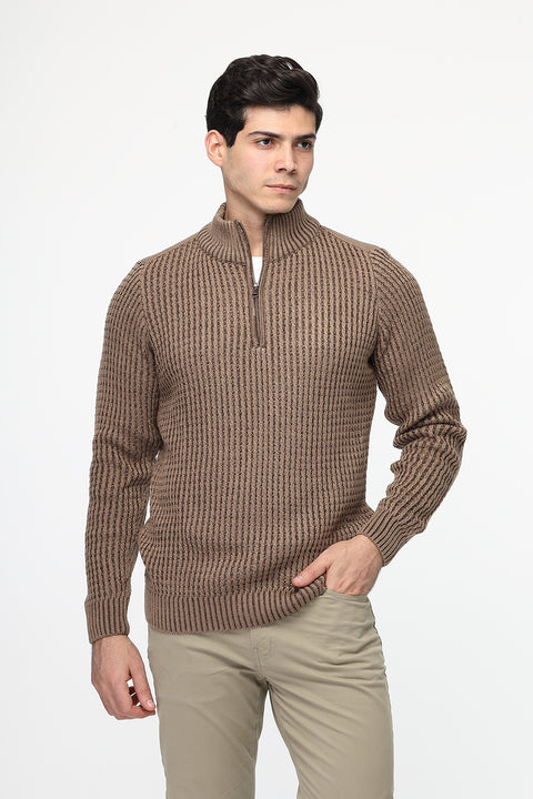 Regular Fit Pullover Brown