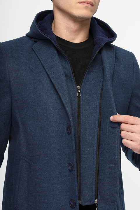 Regular Fit Coat Blue