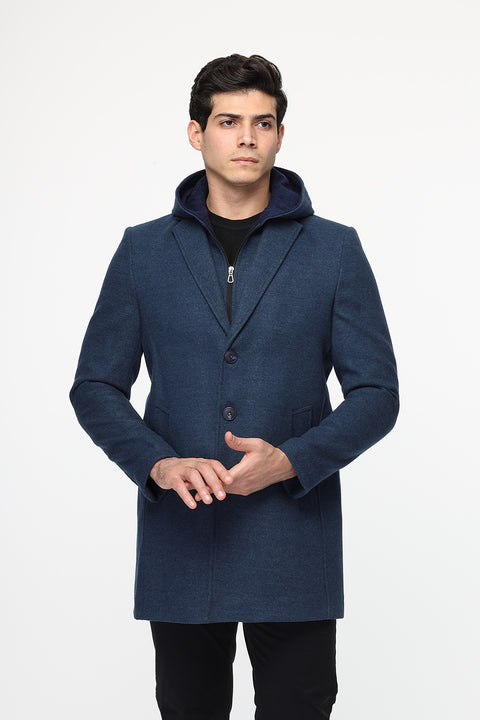 Regular Fit Coat Blue