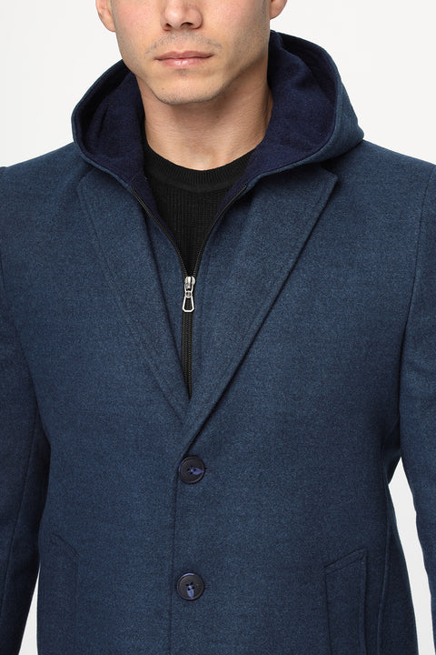 Regular Fit Coat Blue
