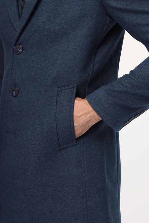 Regular Fit Coat Blue