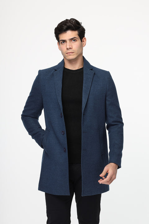 Regular Fit Coat Blue