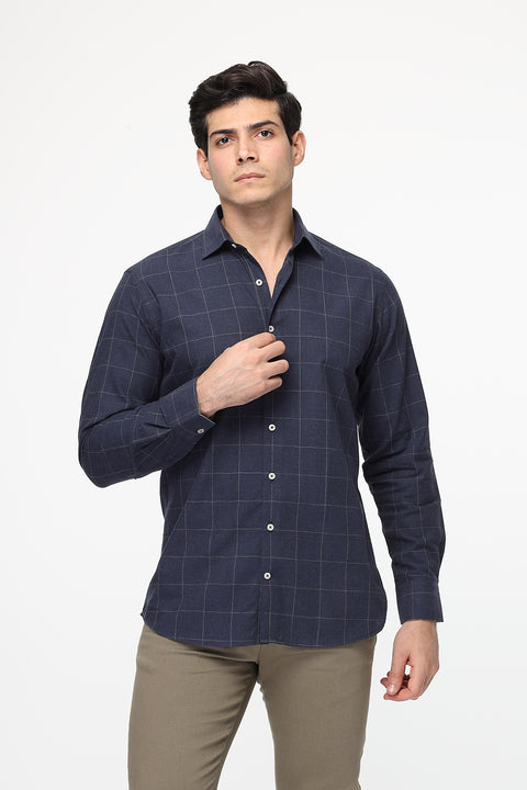 Regular Fit Shirt Dark Blue