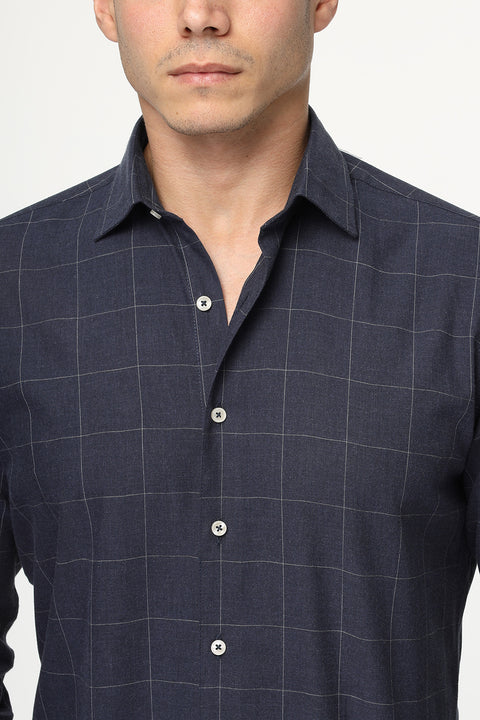 Regular Fit Shirt Dark Blue