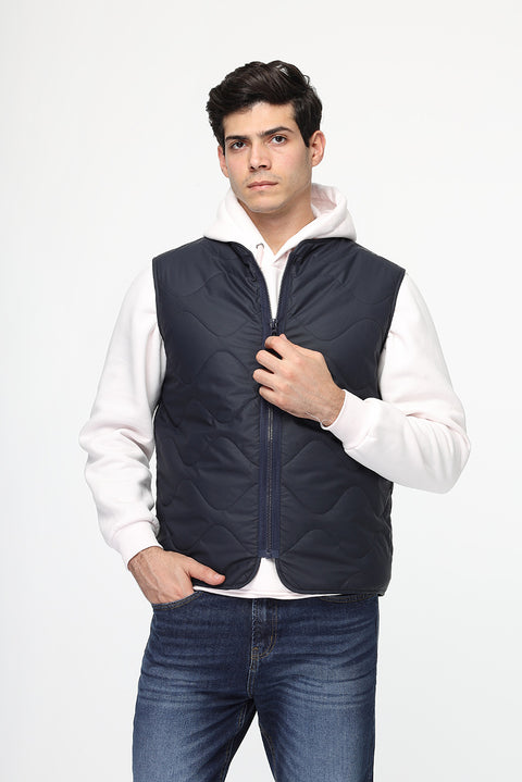 Regular Fit Vest Dark Blue