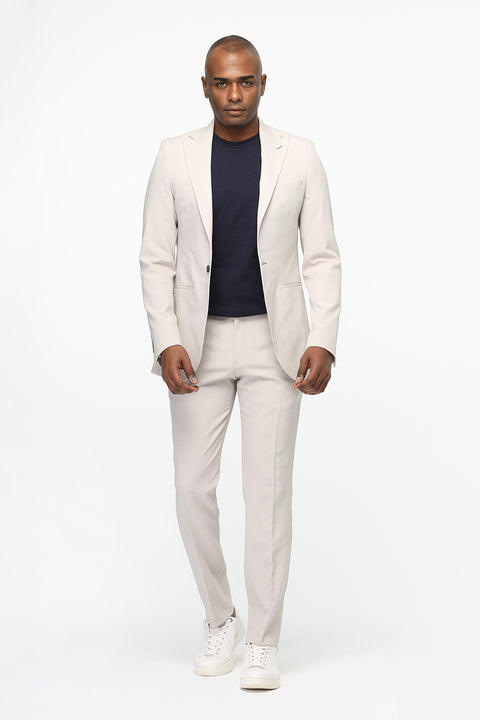 Slim Fit Suit Beige