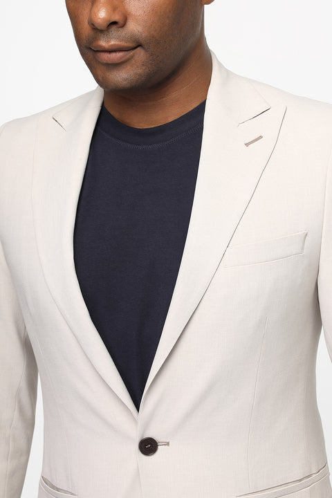 Slim Fit Suit Beige