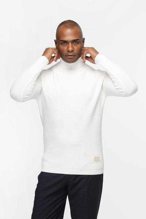Slim Fit Pullover Off White