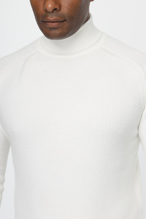 Slim Fit Pullover Off White