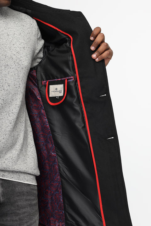 Regular Fit Coat Black