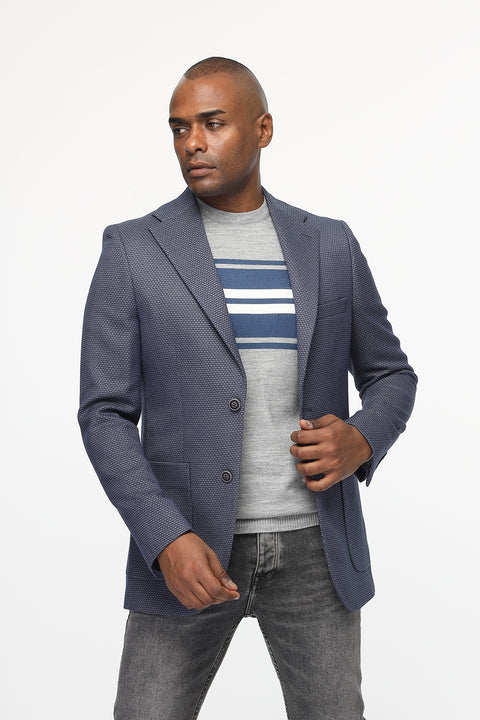 Slim Fit Blazer Blue