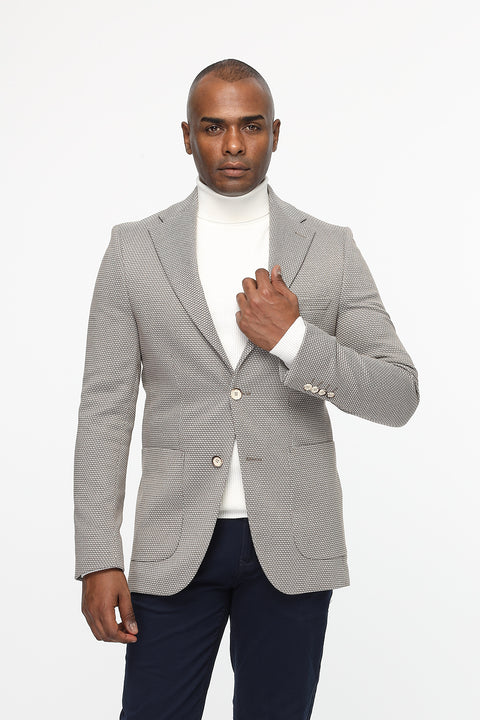 Slim Fit Blazer Beige