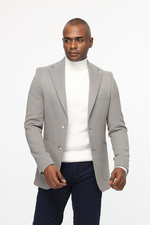 Slim Fit Blazer Beige